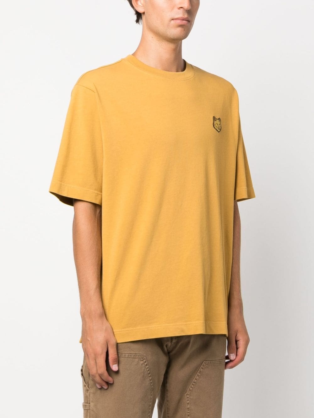 fox-patch cotton T-shirt - 3