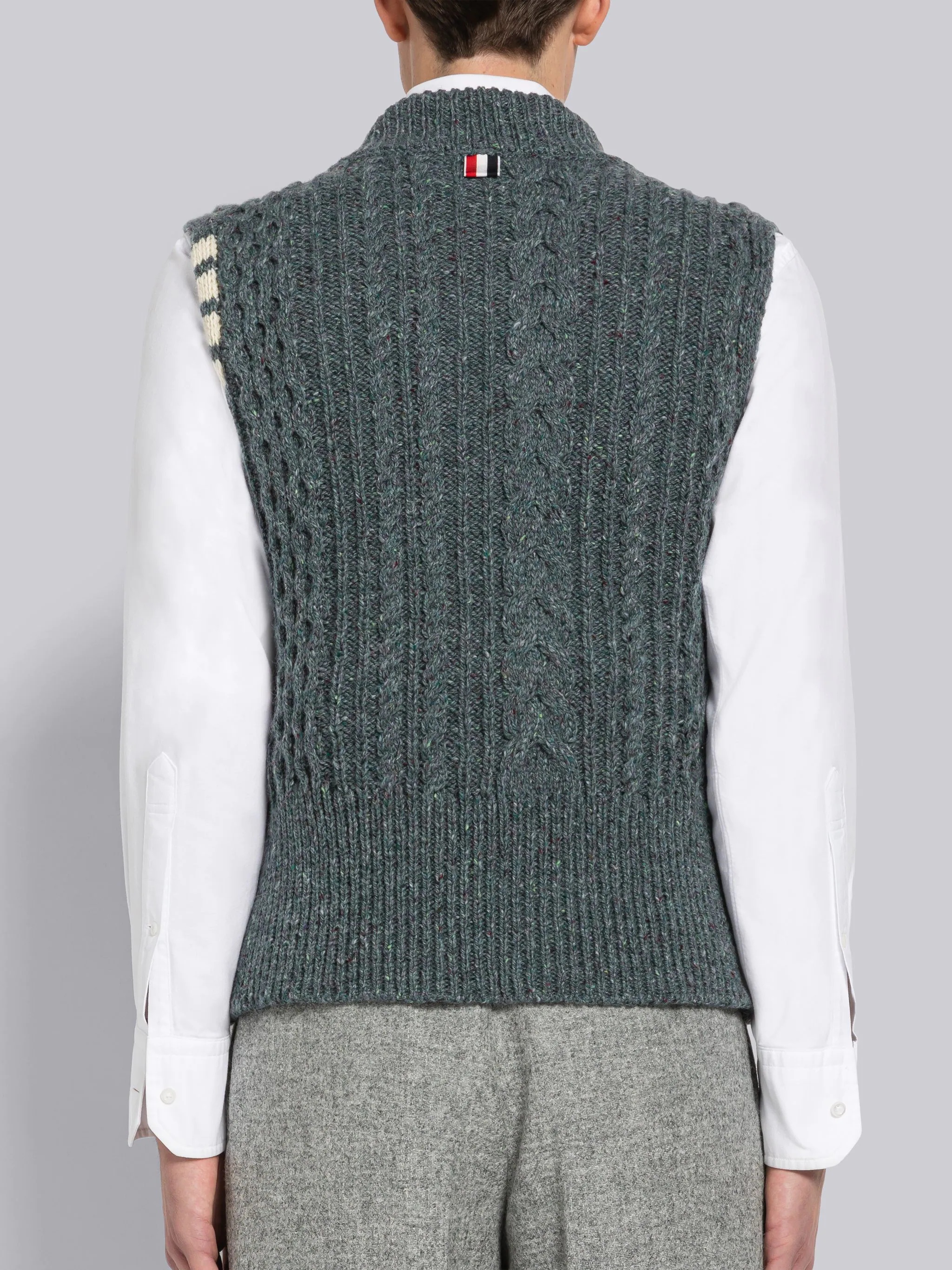 Donegal Cable 4-Bar Classic V-Neck Vest - 3