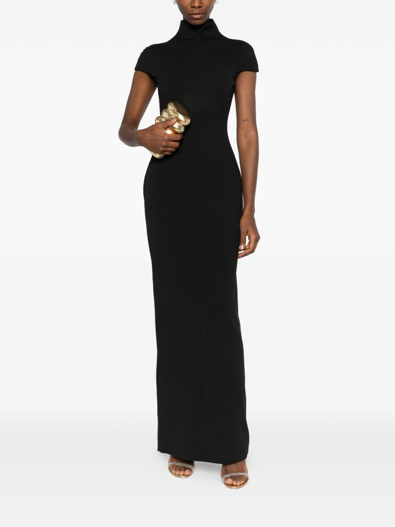 SOLACE LONDON Lang high-neck short-sleeve maxi dress outlook