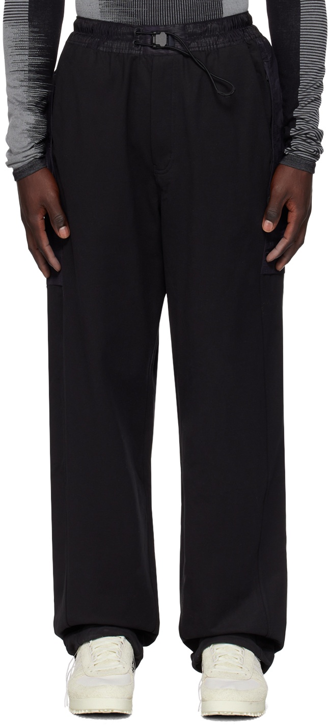 Black Paneled Trousers - 1