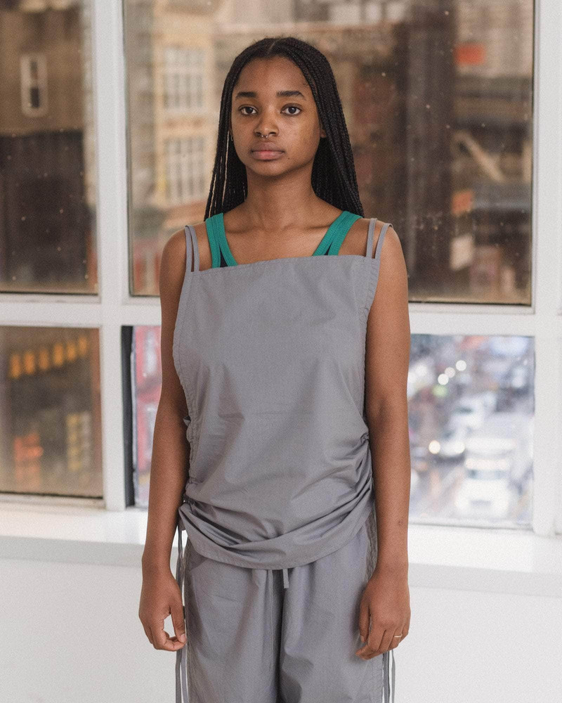 Pictorial Strap Top - Organic Cotton Poplin 5