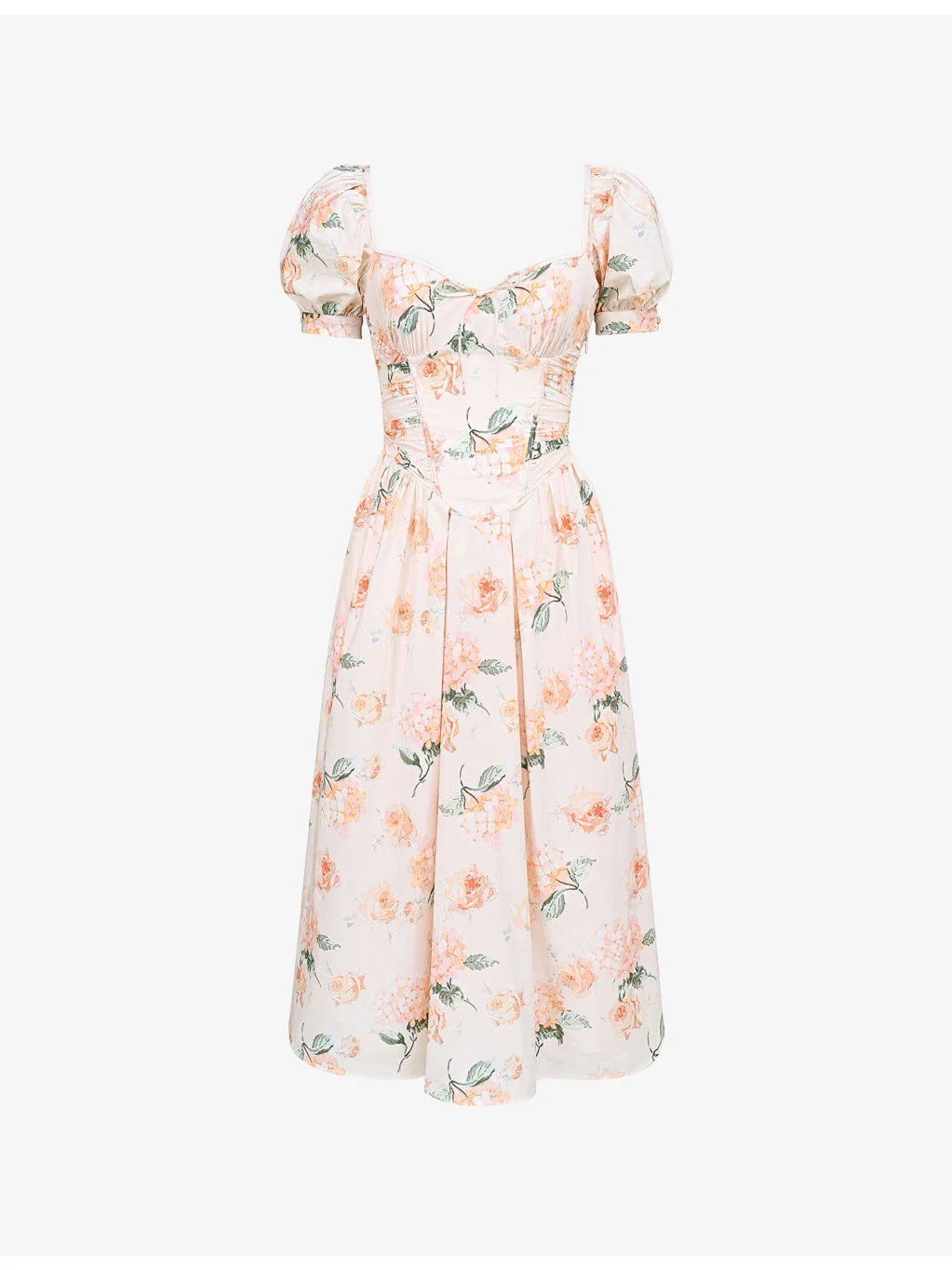 Lulabell Floral-Print Stretch-Cotton Midi Dress - 1