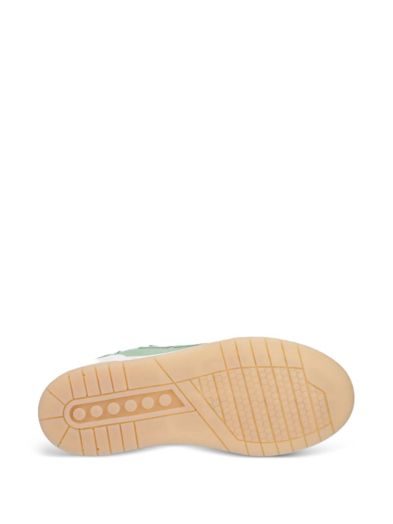 logo-plaque leather trainers 5
