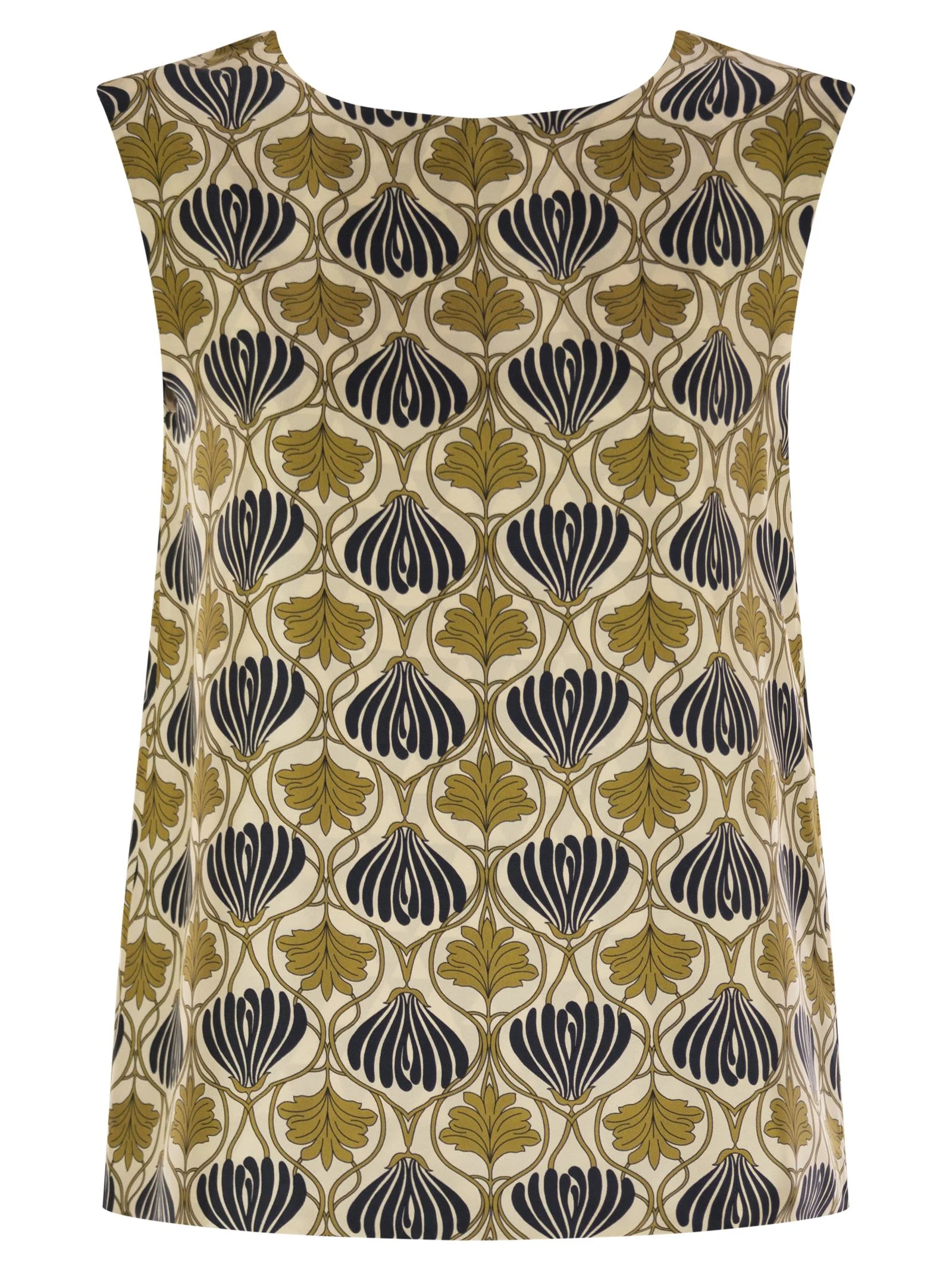 S Maxmara Women Timetop - Reversible Printed Silk Top - 1