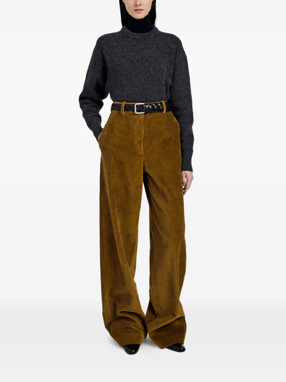 corduroy straight trousers - 2