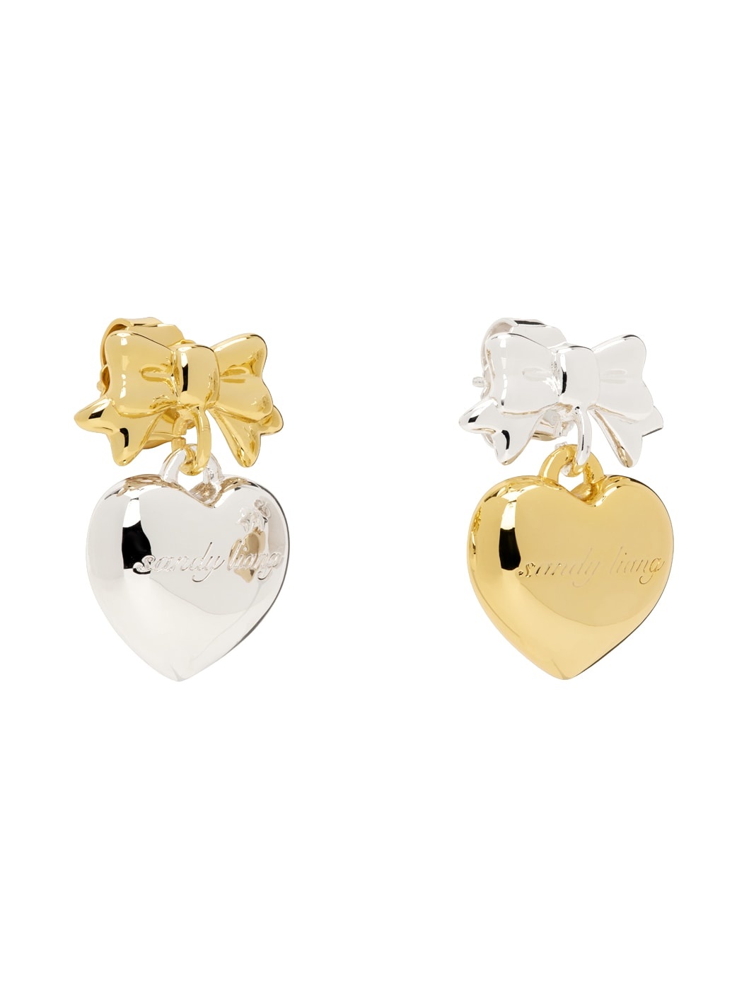 Silver & Gold Ballerina Earrings - 2