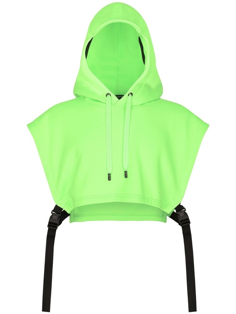 logo-print cropped hoodie 1