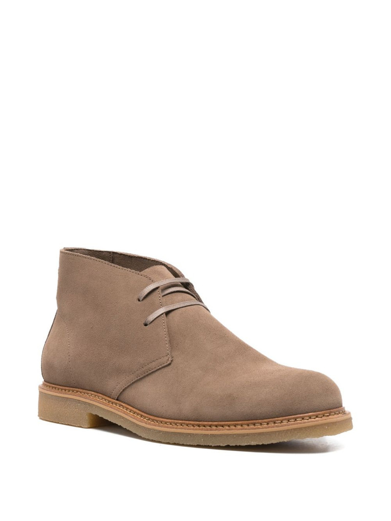 BOSS suede lace-up boots outlook