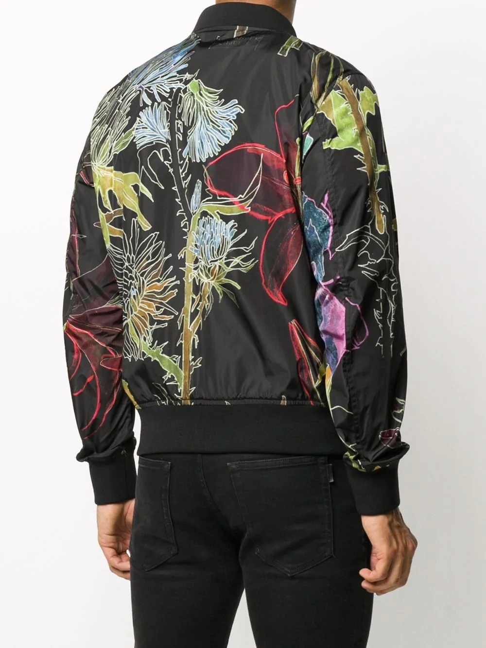 floral print bomber jacket - 4