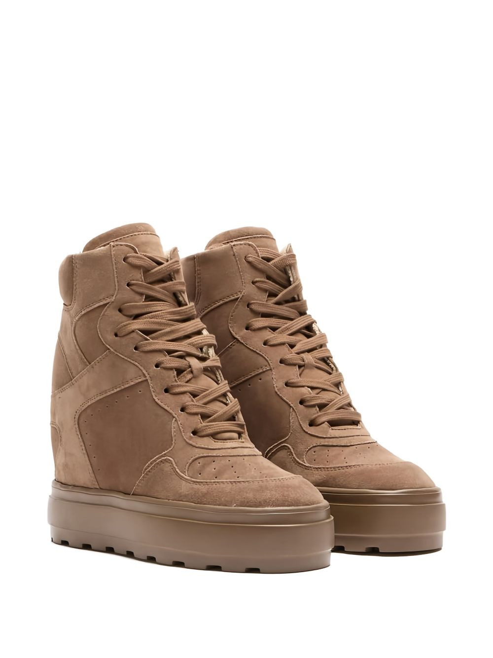 80mm lace-up wedge-heel sneakers - 2