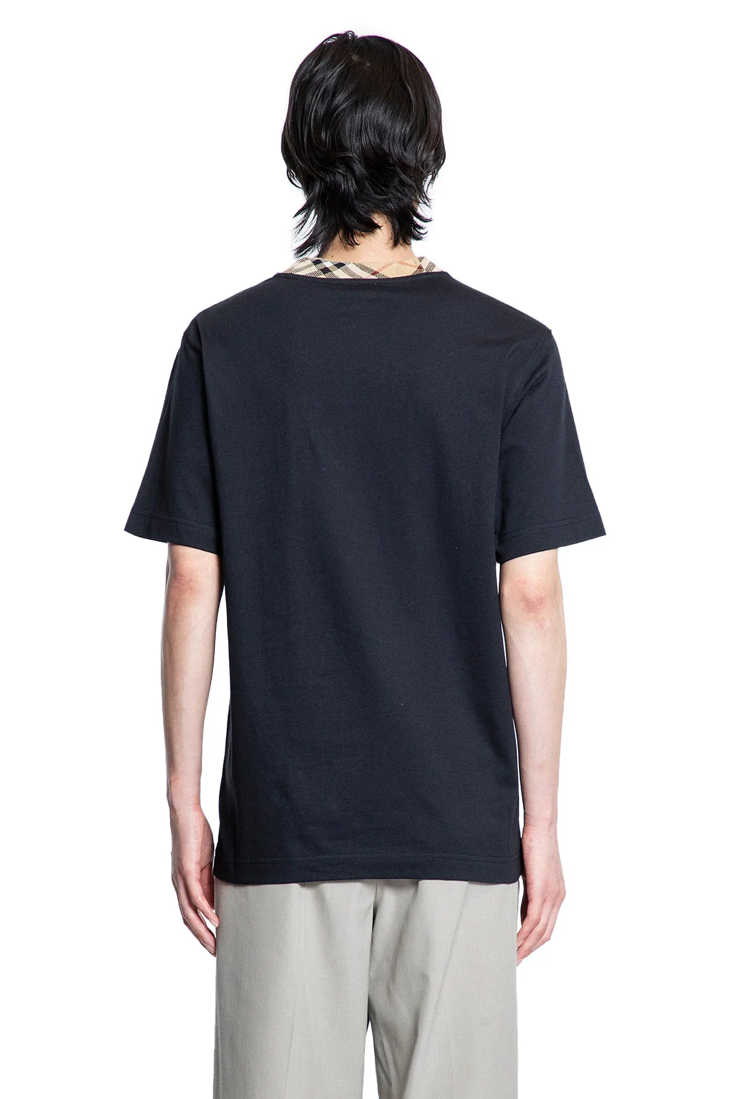 Check-Trim-Cotton-T-Shirt - 3