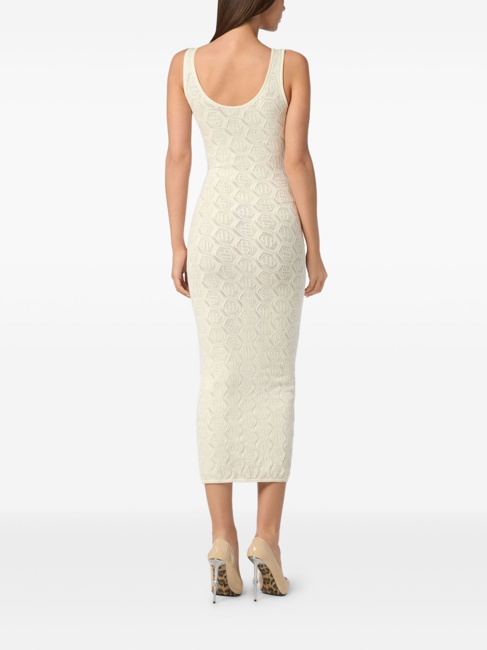 monogram midi dress - 4