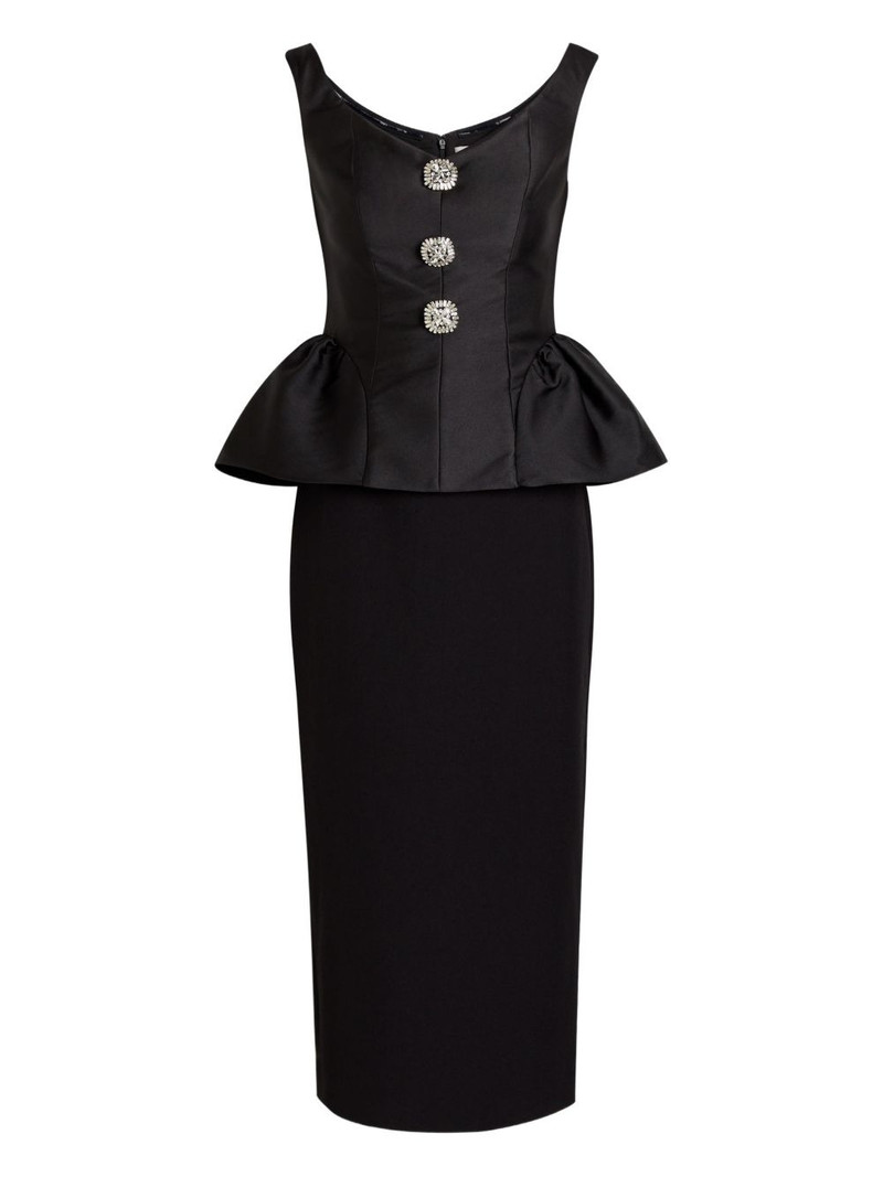 embellished peplum midi dress 1