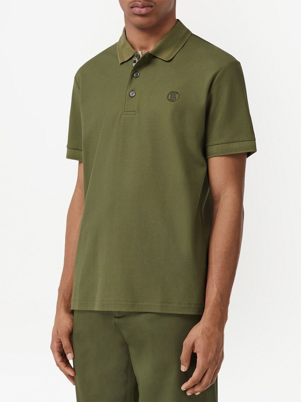 check trim polo shirt - 3