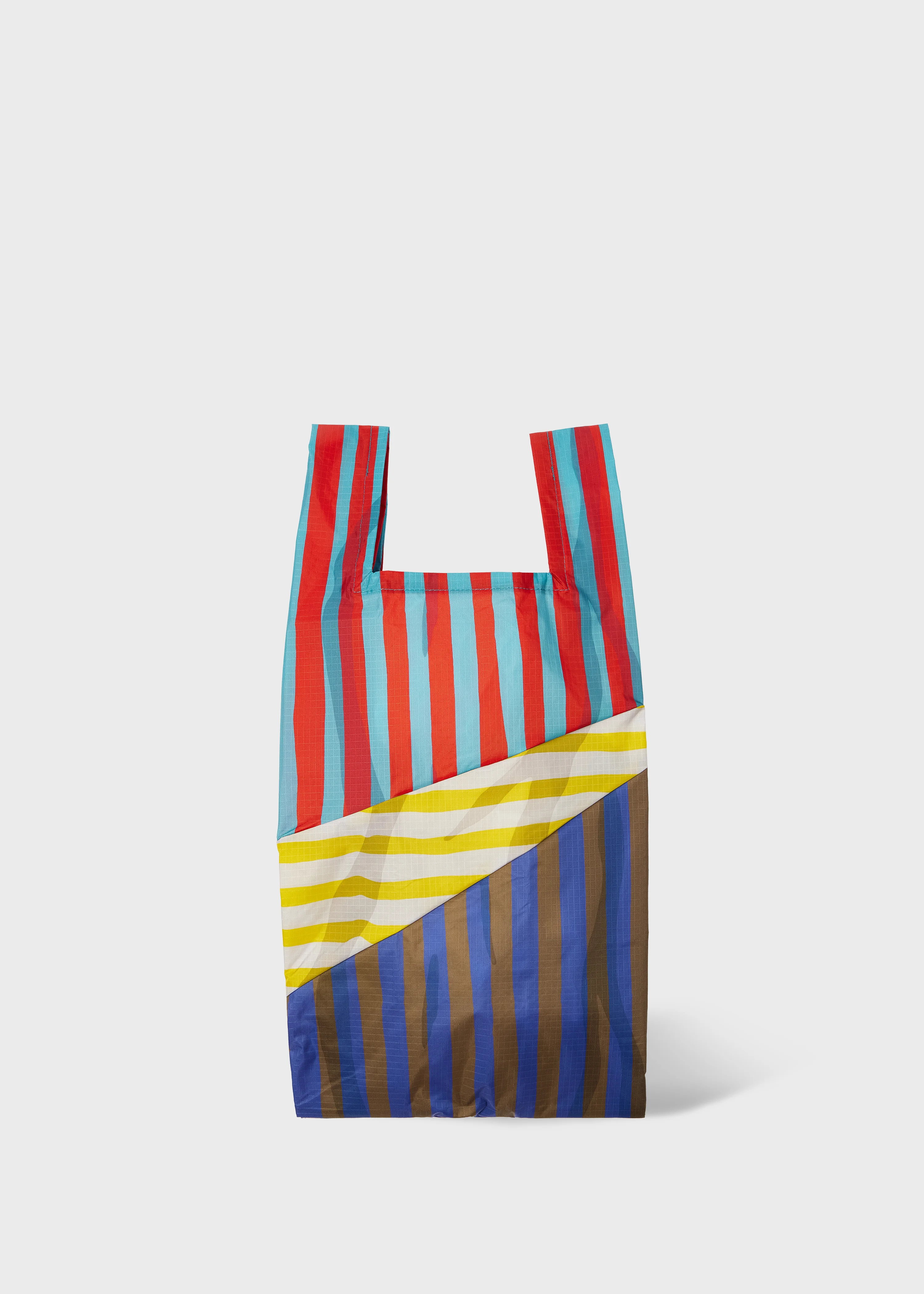 Susan Bijl x Paul Smith - Red Mixed-Stripe 'The New Shopping Bag' Medium - 1