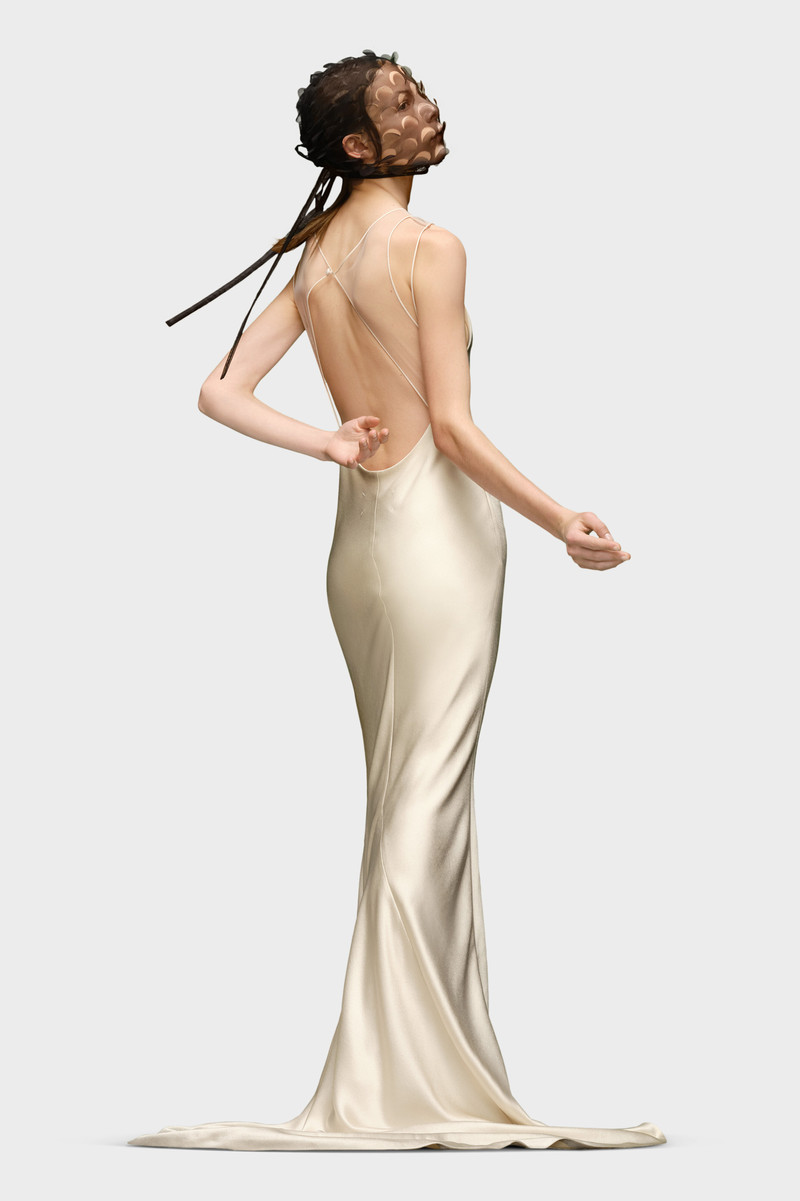 Hammered Satin Gown 4