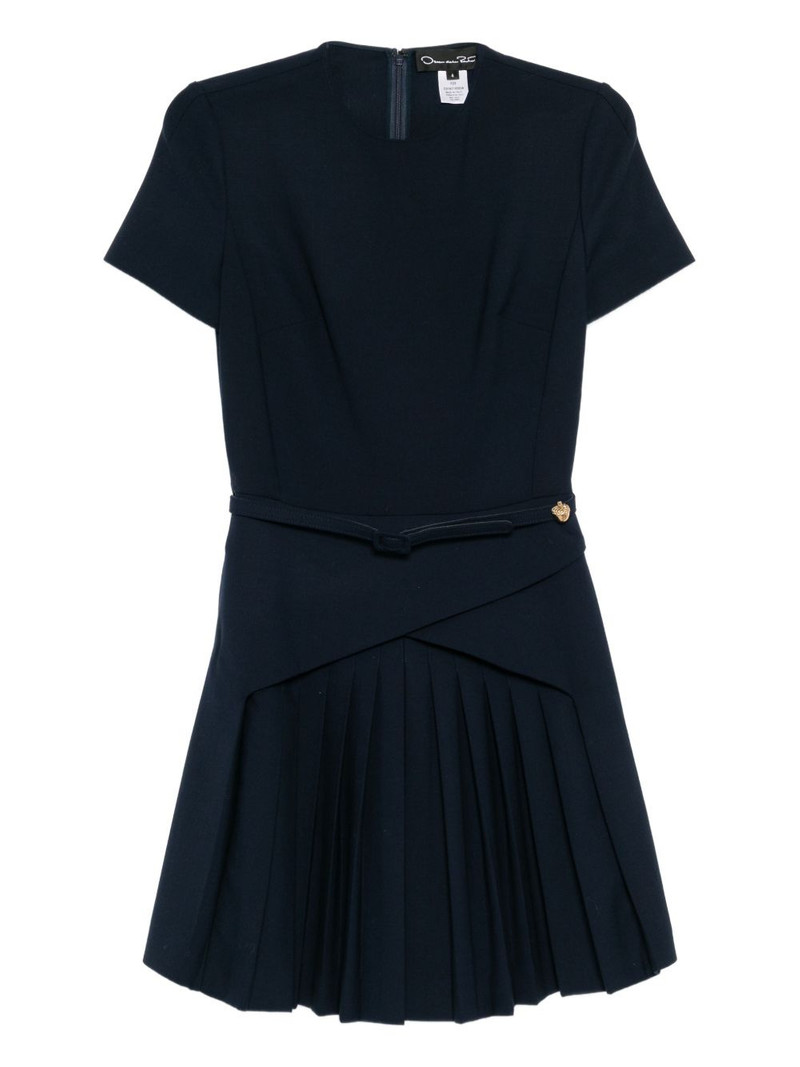 belted pleated dress 1