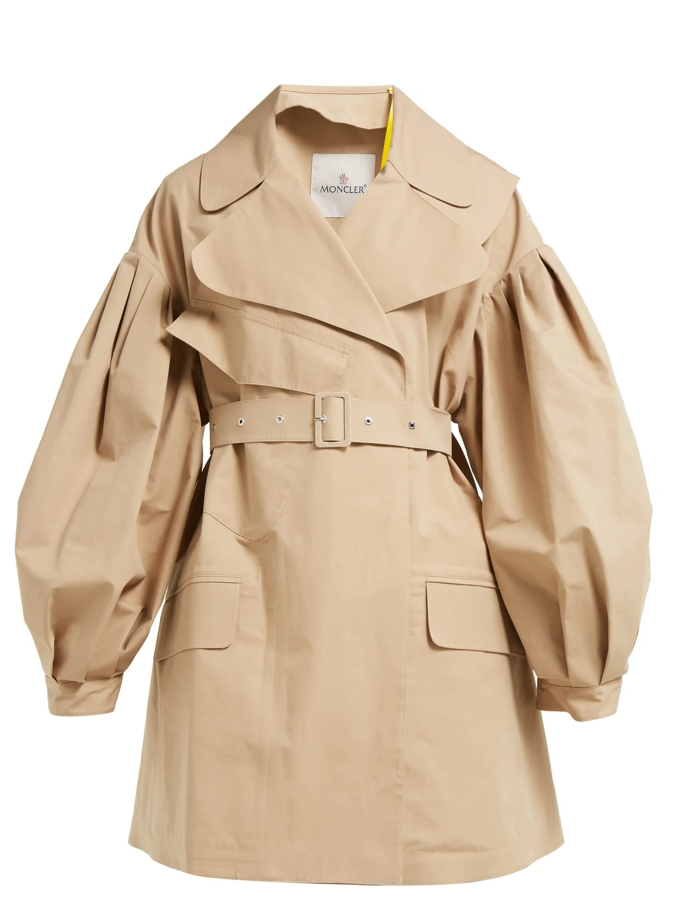 Belted cotton-twill trench coat - 1