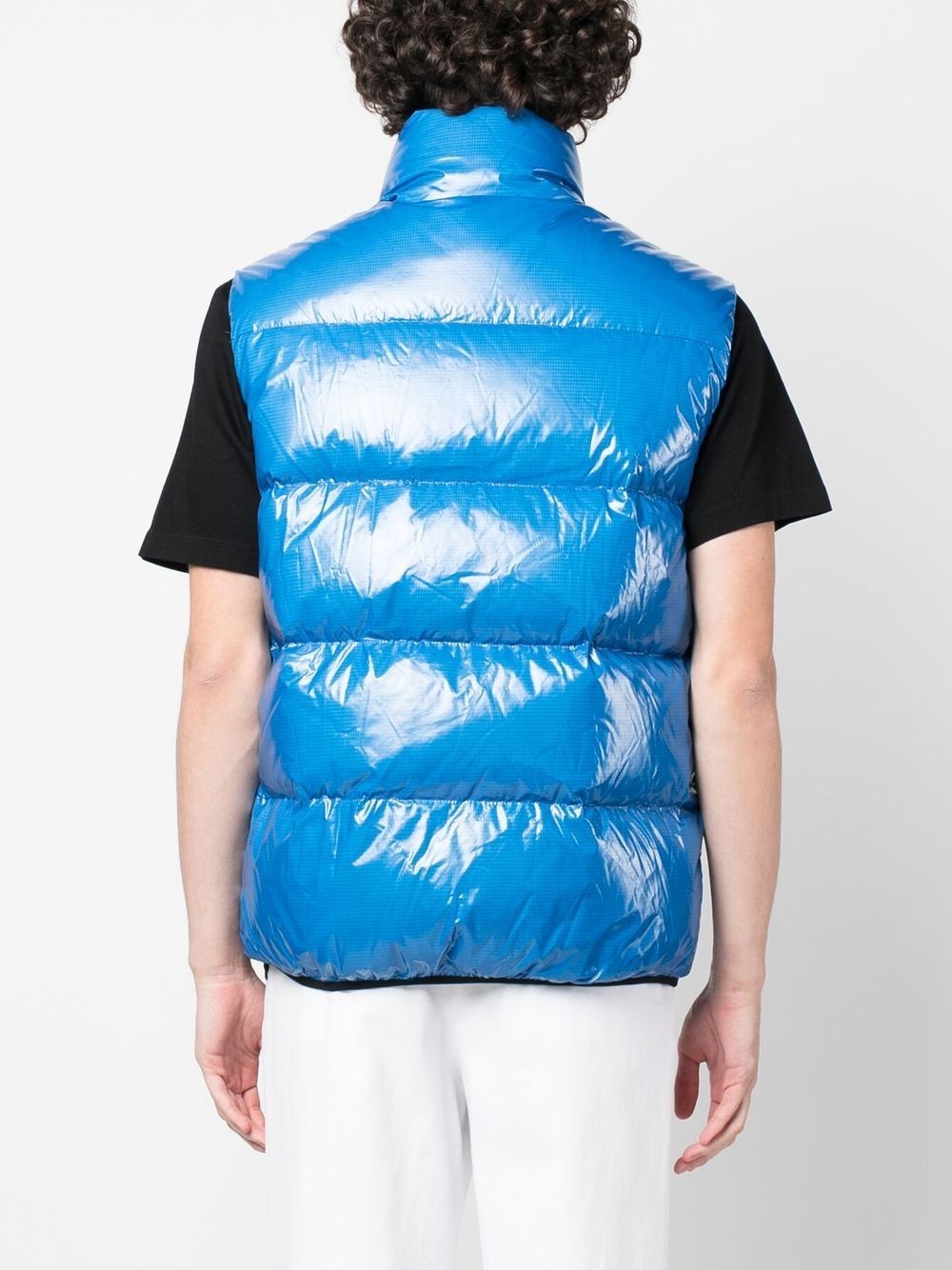 logo patch padded gilet - 4