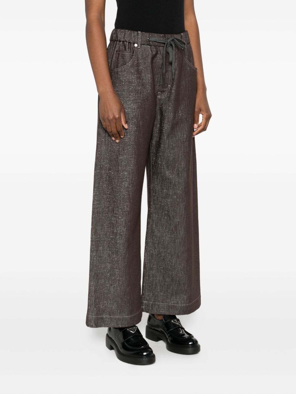 drawstring-waist trousers - 3