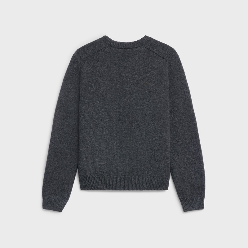 CELINE triomphe crew neck sweater in wool and cashmere outlook