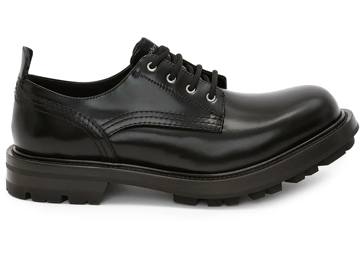 Alexander McQueen Worker Lace Up Black - 1