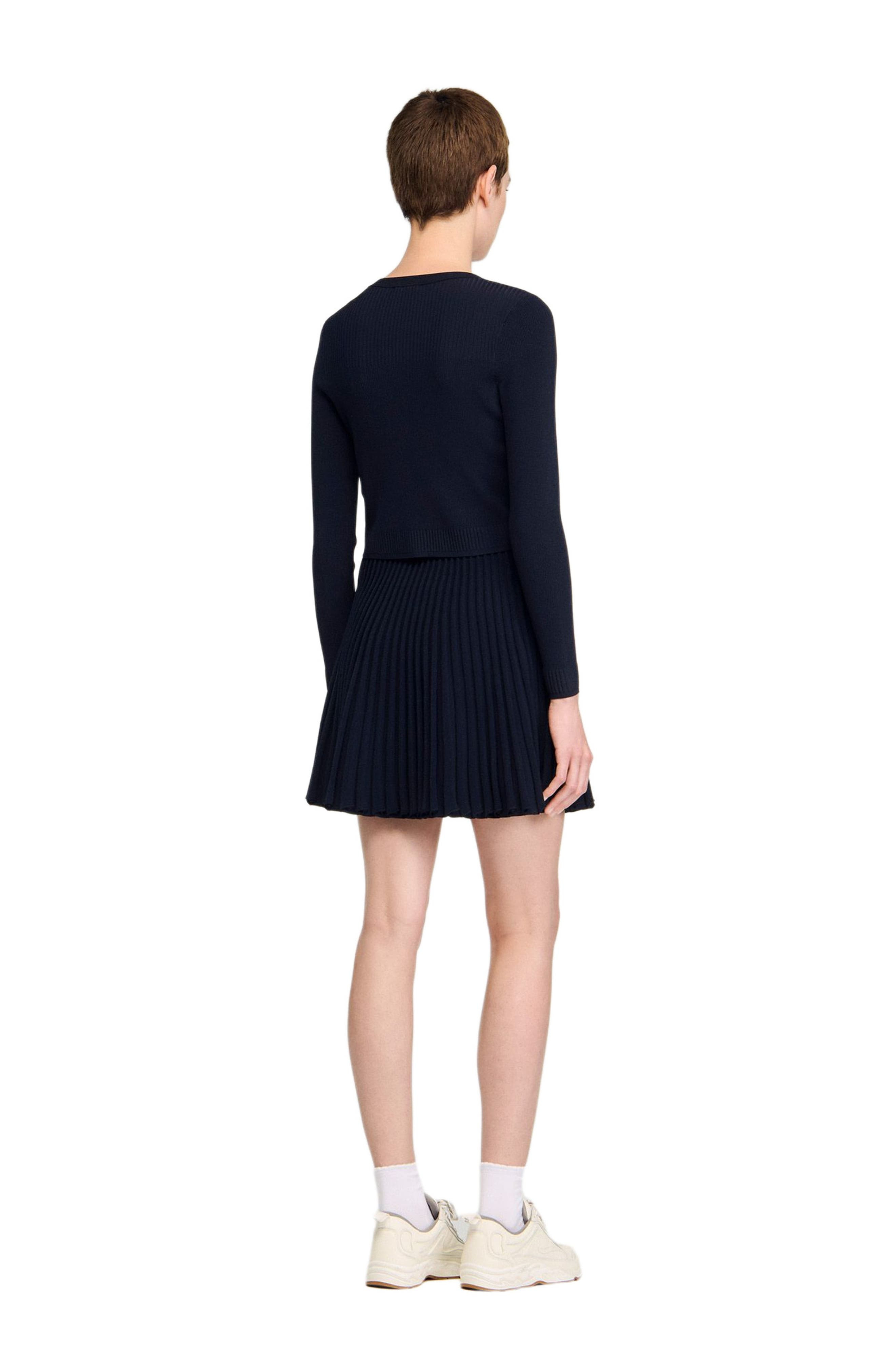 SANDRO Fine knit cardigan in Navy Blue at Nordstrom - 2