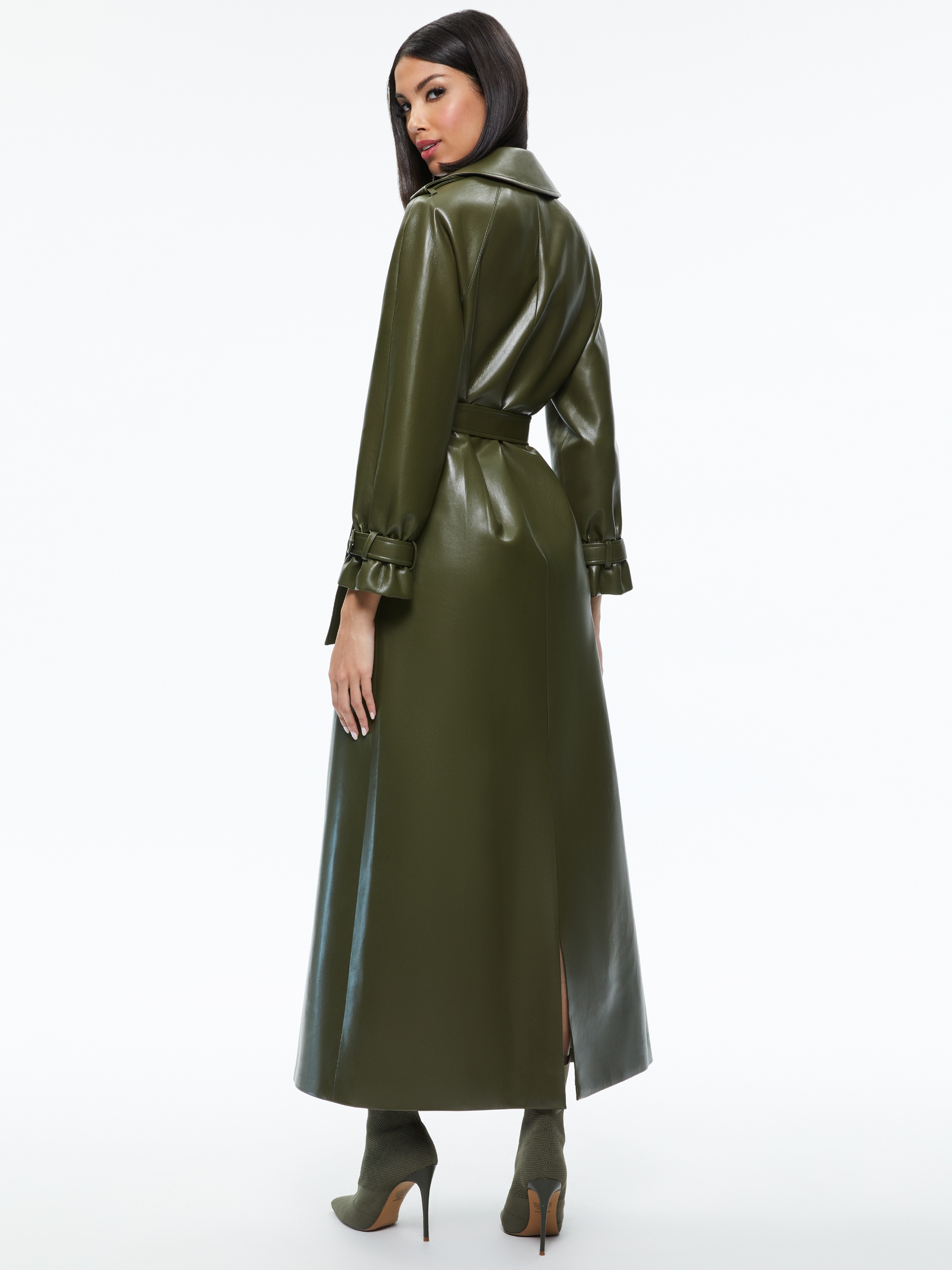 JARRETT VEGAN LEATHER TRENCH COAT - 3