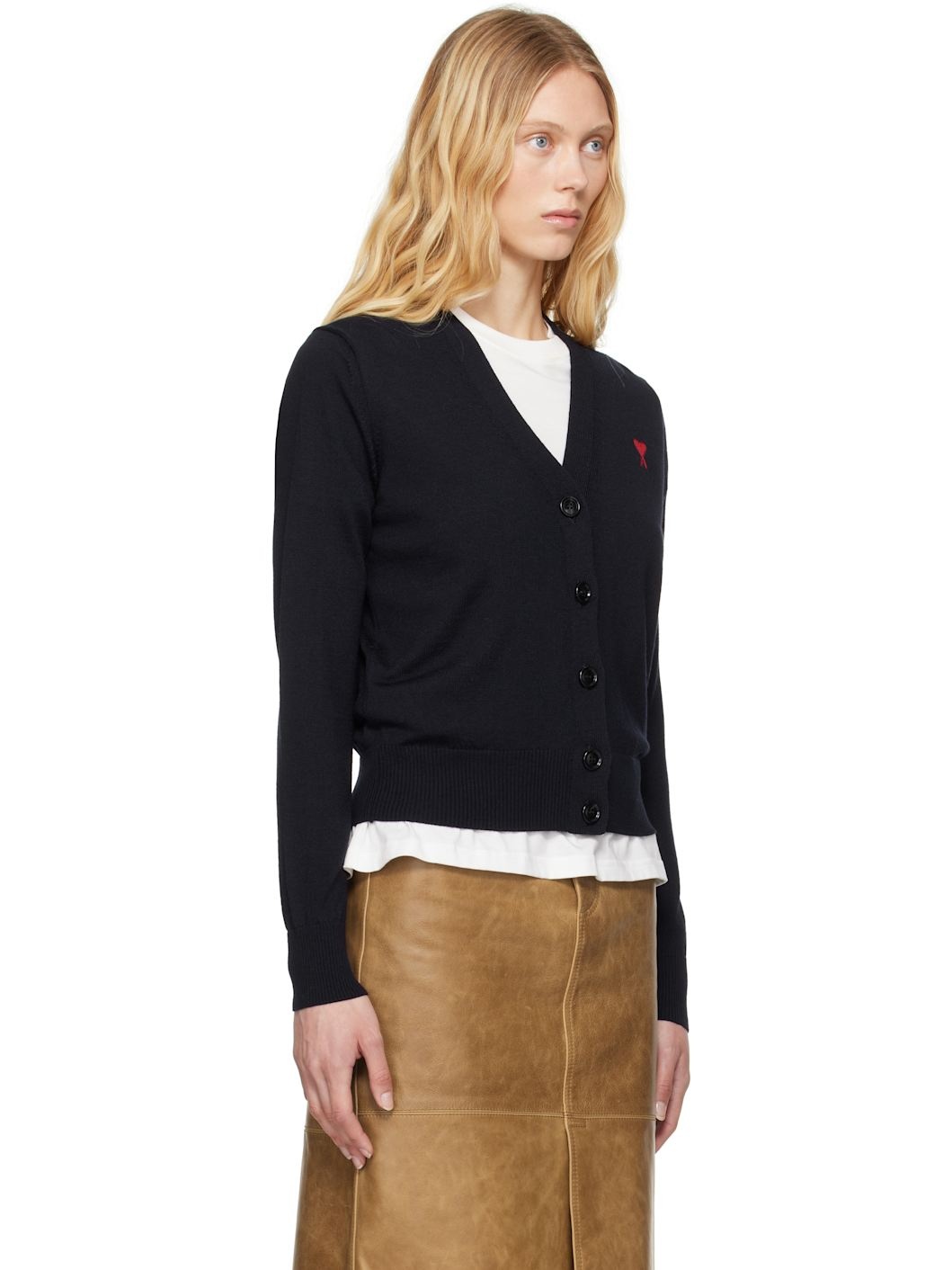 Navy Wool Ami de Coeur Cardigan - 2