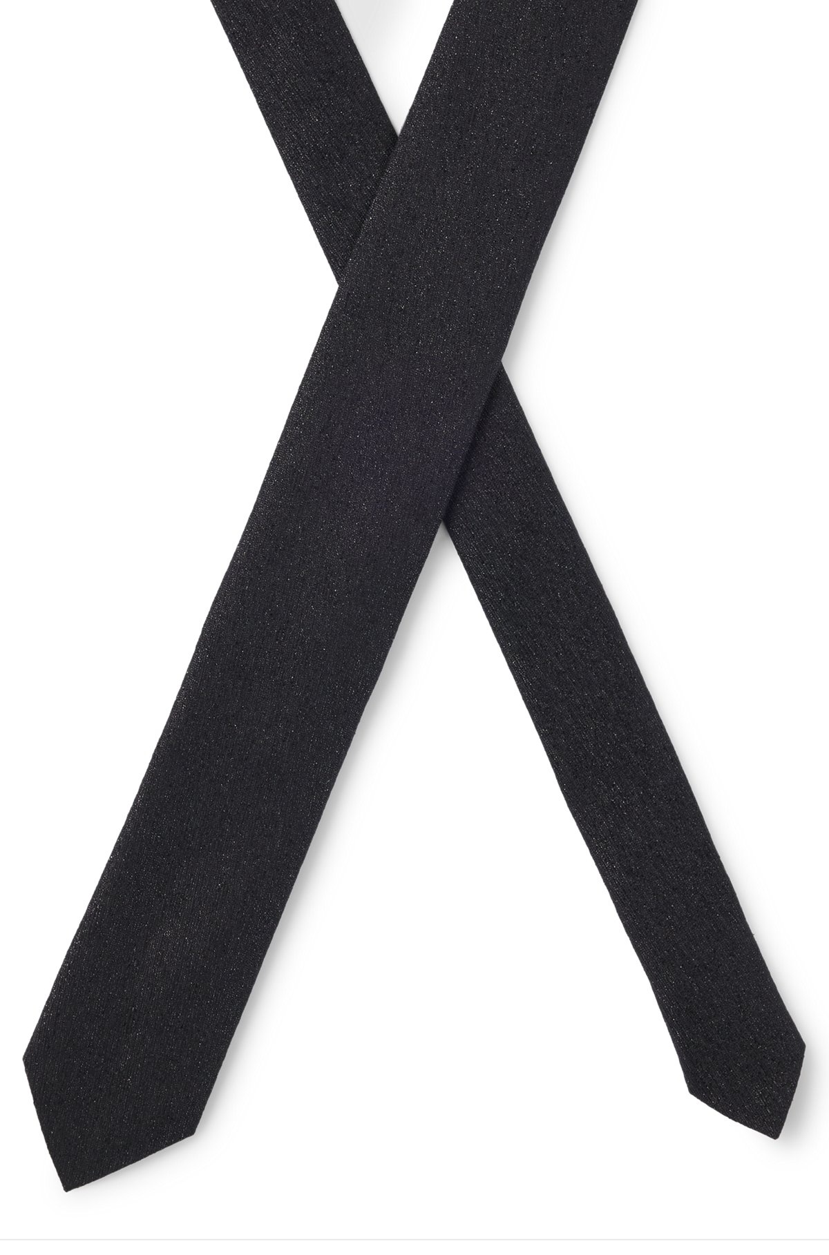 SILK-BLEND TIE WITH METALIZED FIBERS - 4
