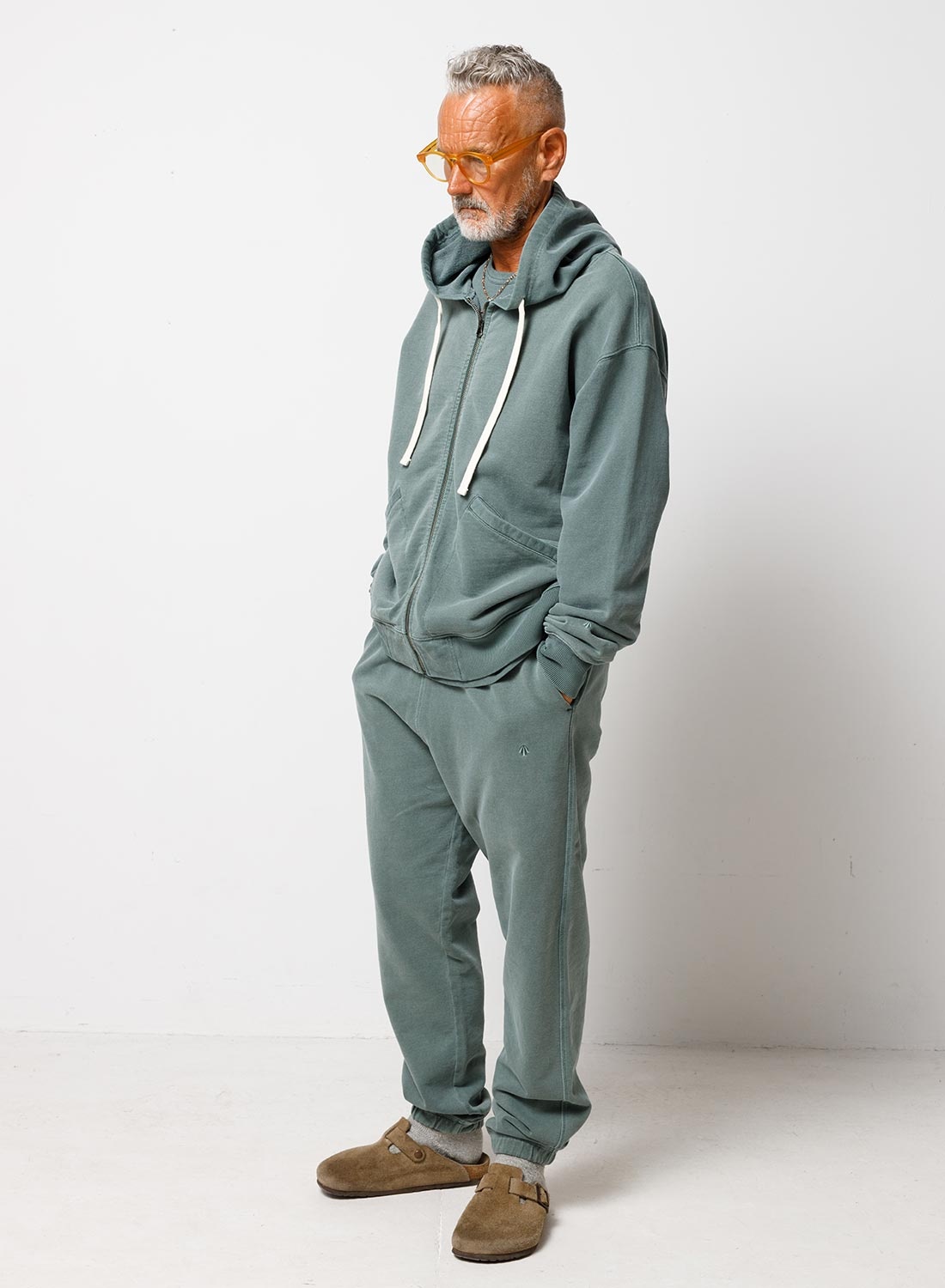 Embroidered Arrow Zip Hoodie in Sports Green - 3