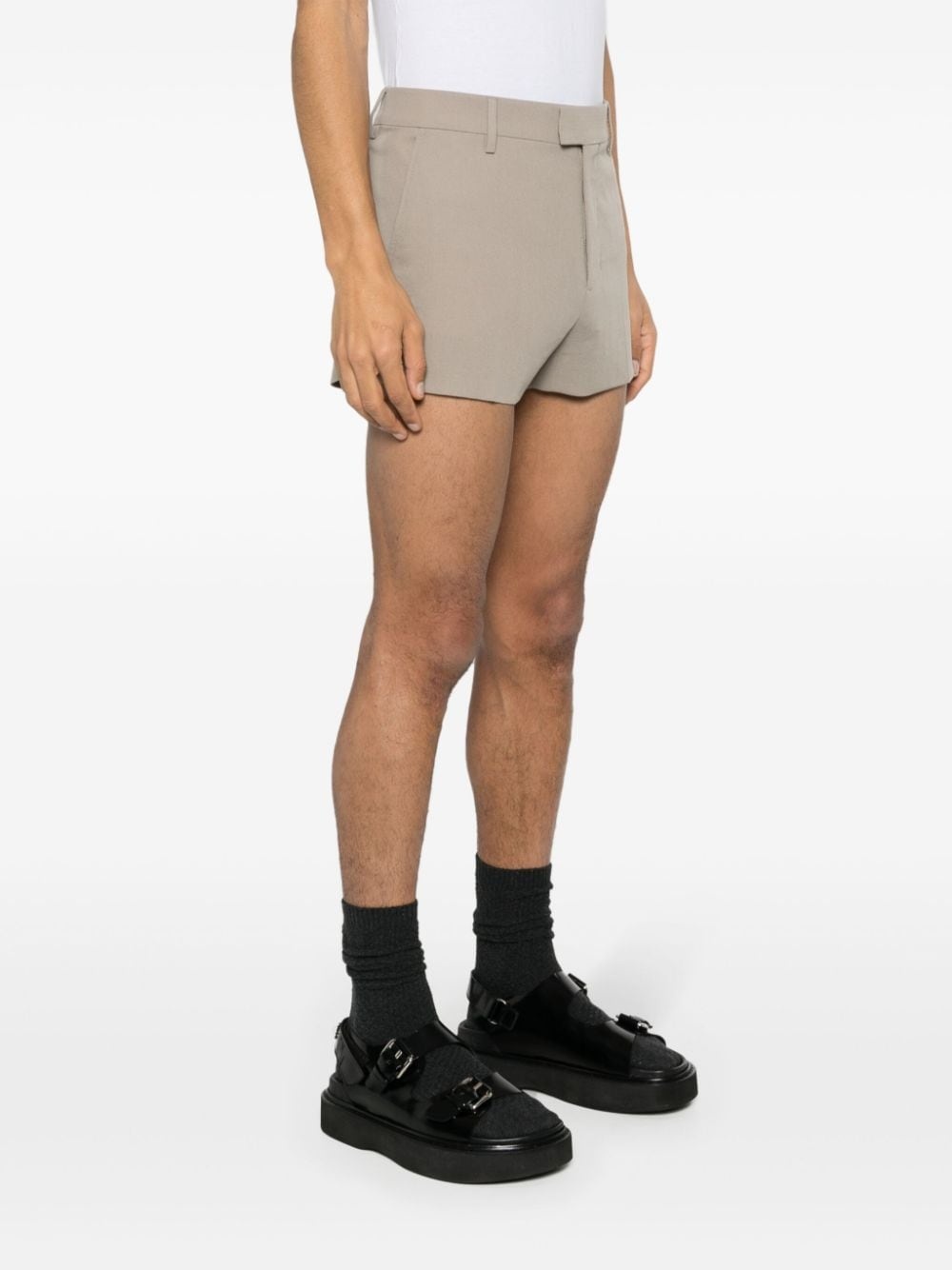crepe wool shorts - 3