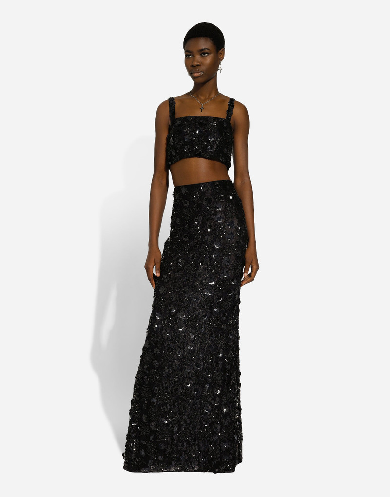 Dolce & Gabbana Bralette top with sequin embroidery outlook