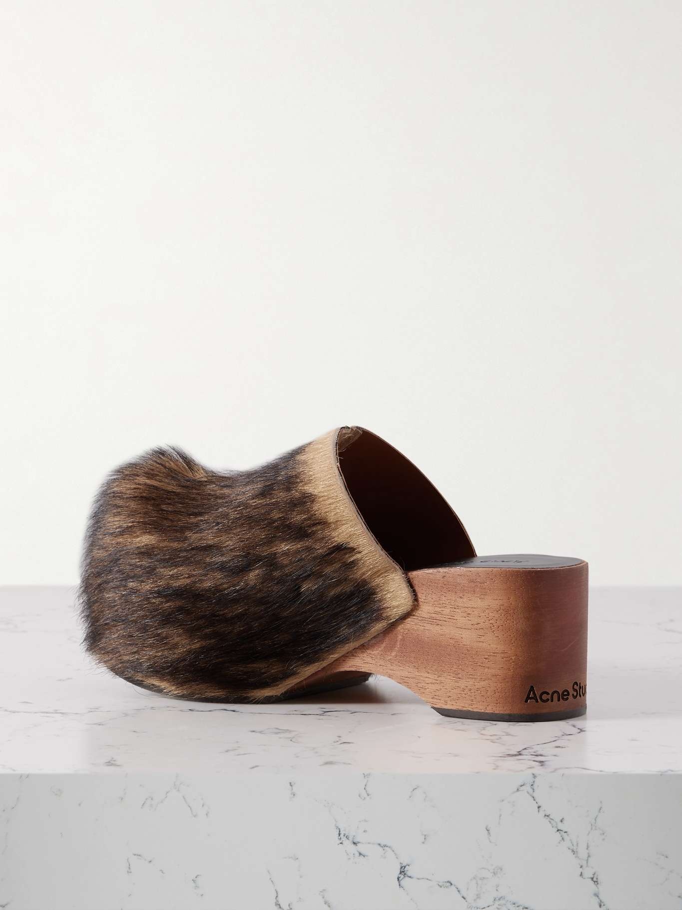 Calf hair platform clogs - 3