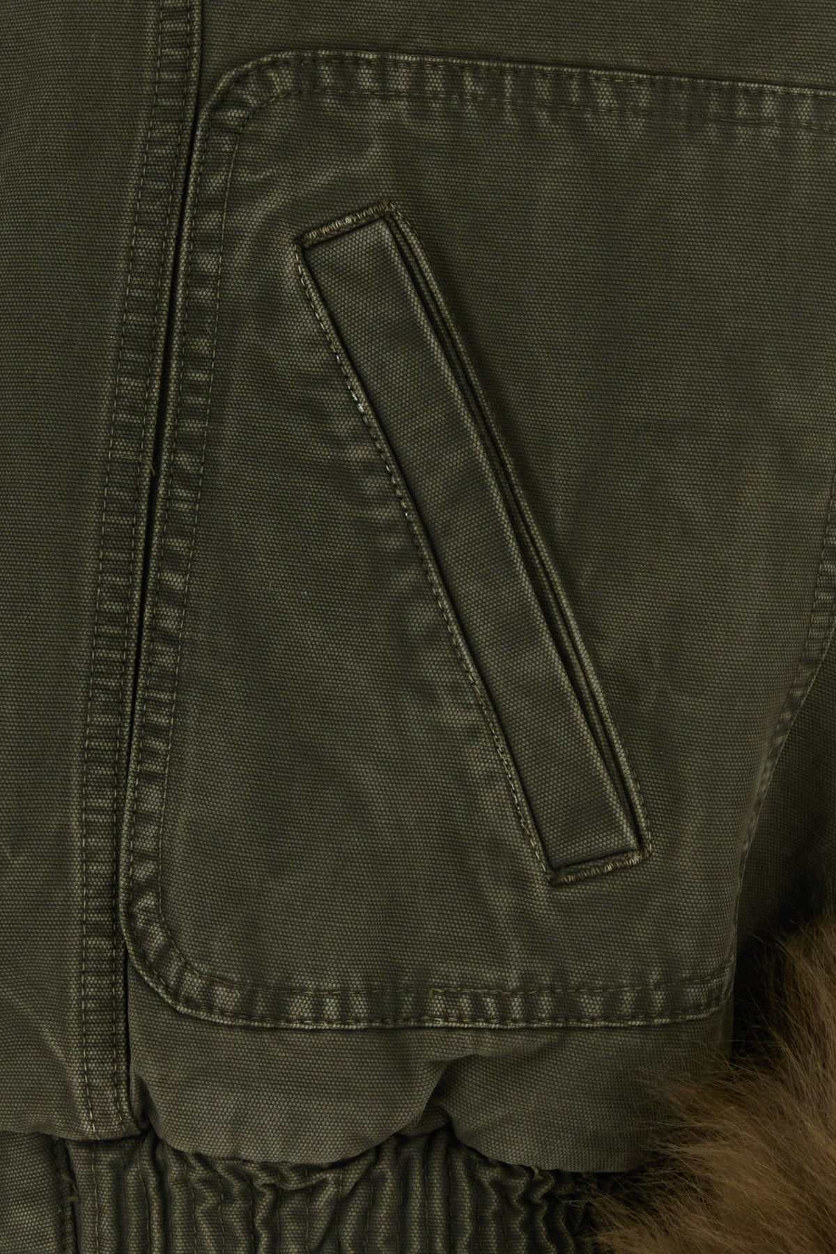 Army green cotton bomber jacket - 3