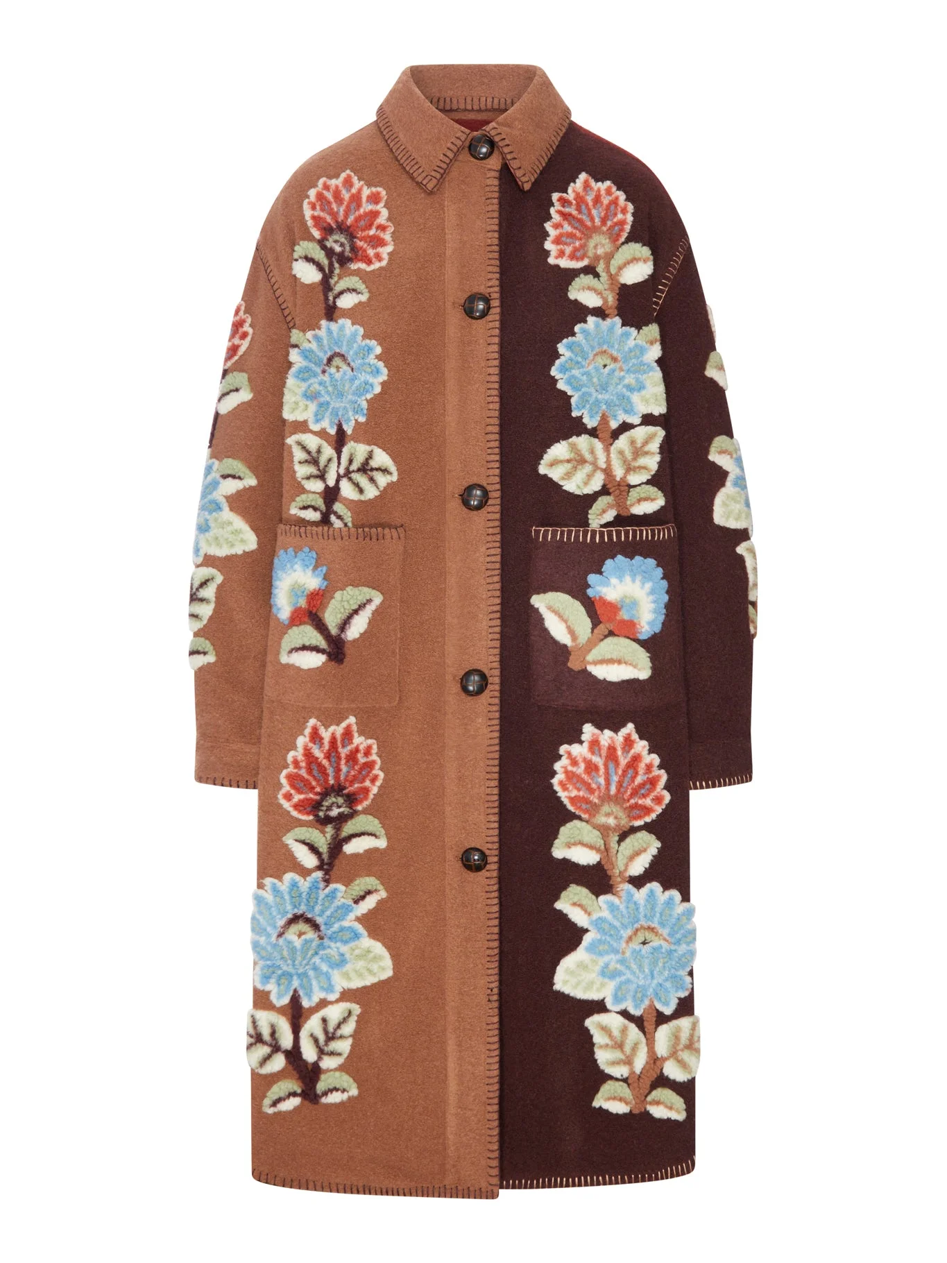 LONG COAT WITH FLORAL PATTERN - 1
