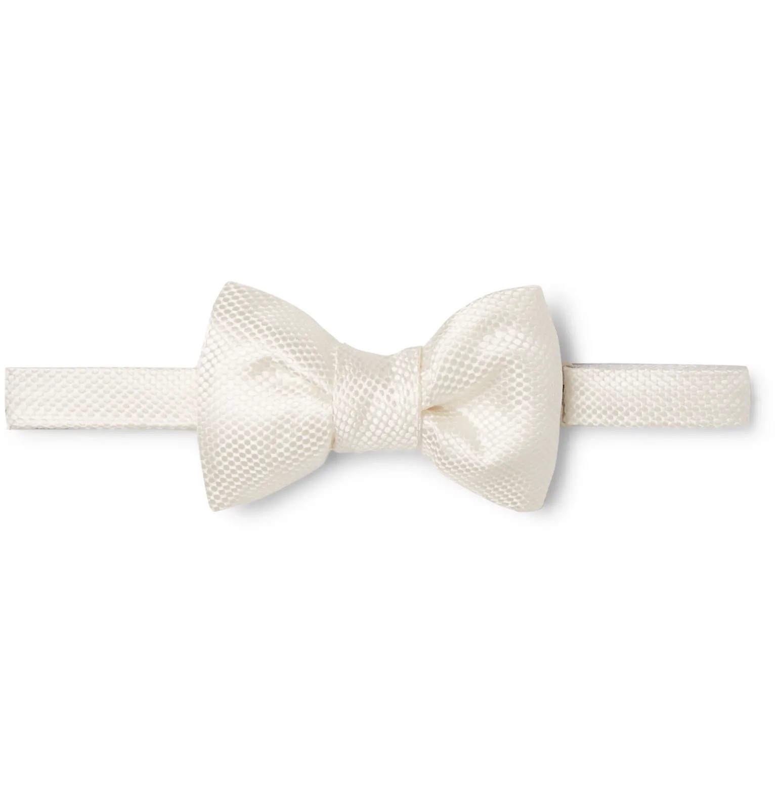 Pre-Tied Textured Silk-Jacquard Bow Tie - 1