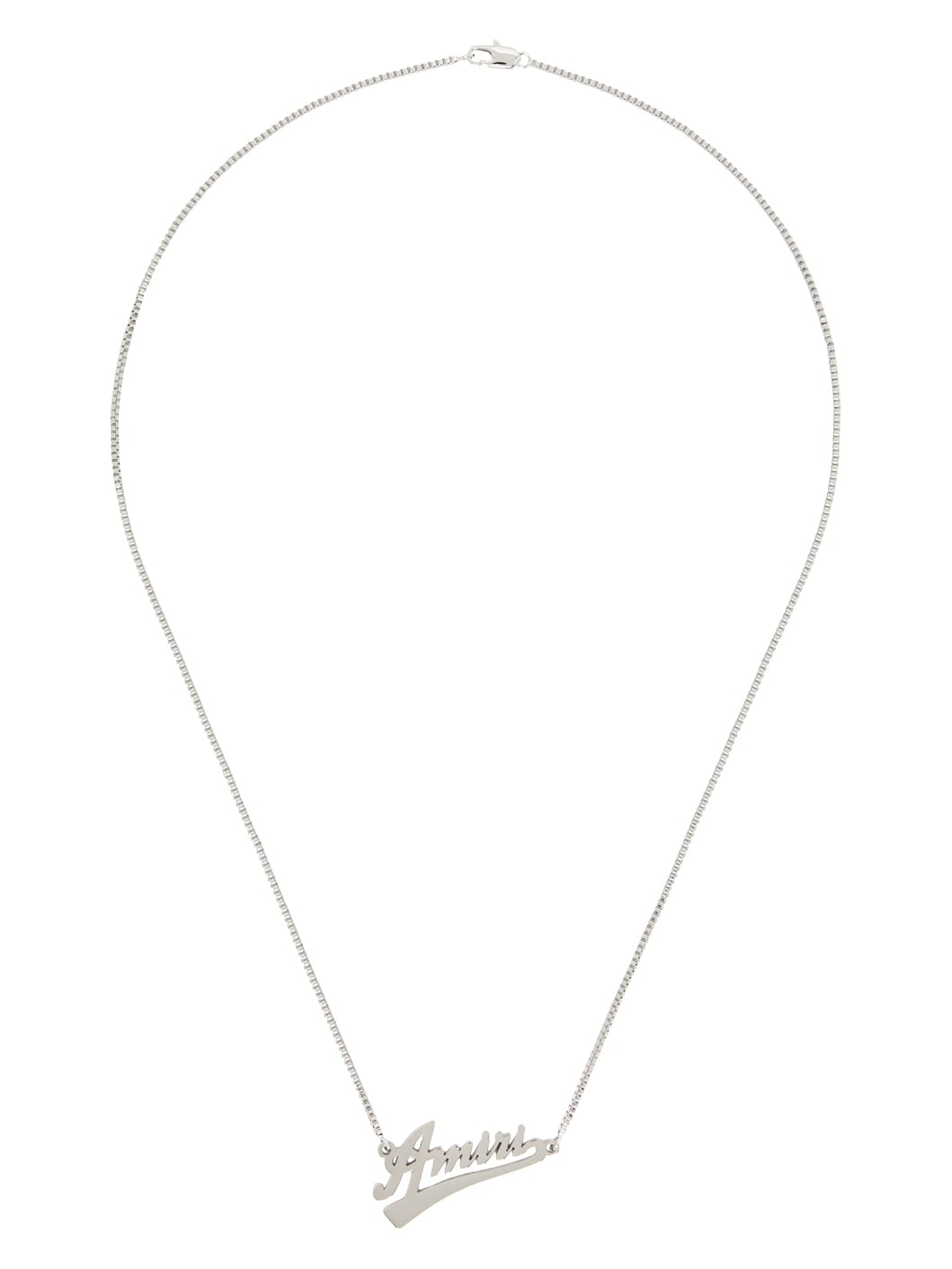Silver Script Necklace - 1