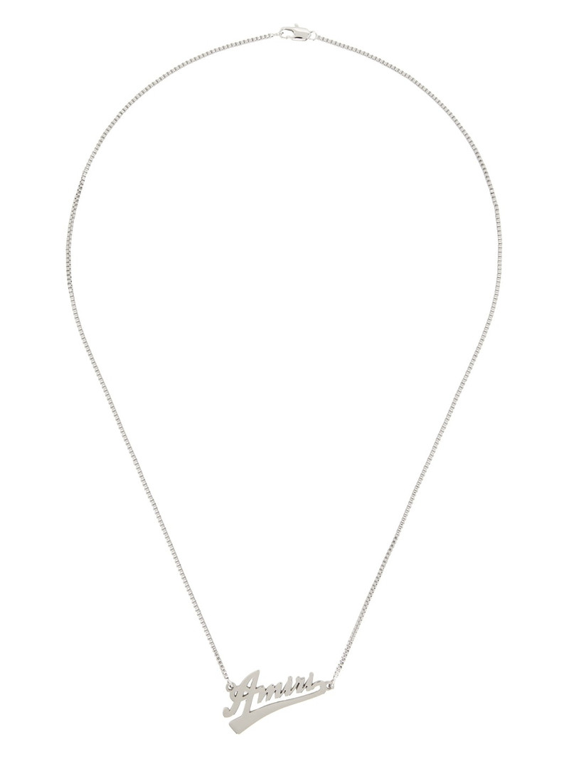 Silver Script Necklace 1