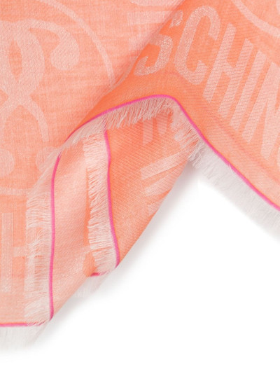 Moschino logo-jacquard gradient scarf outlook