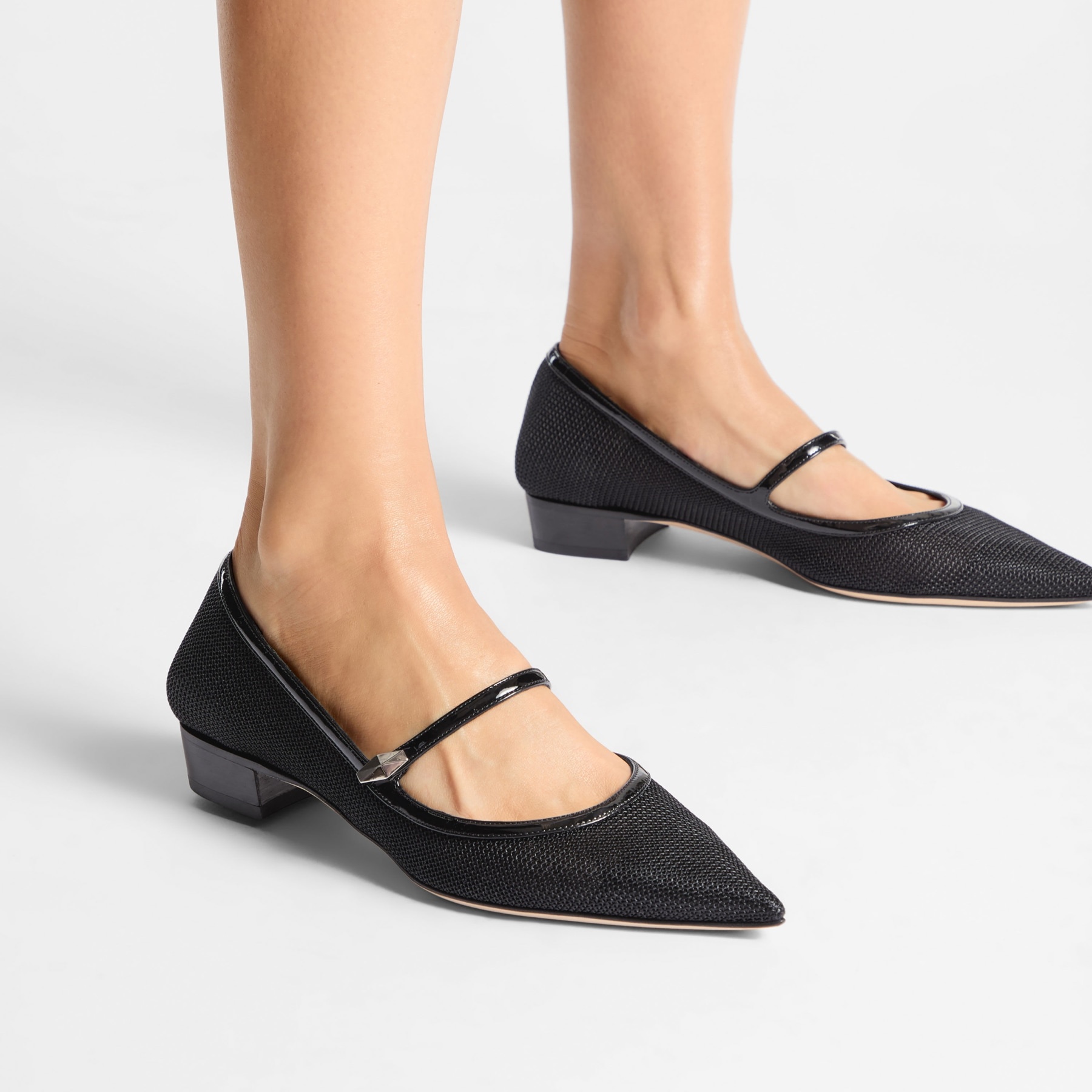 Carolyn Flat
Black Mesh & Patent Leather Flats - 2