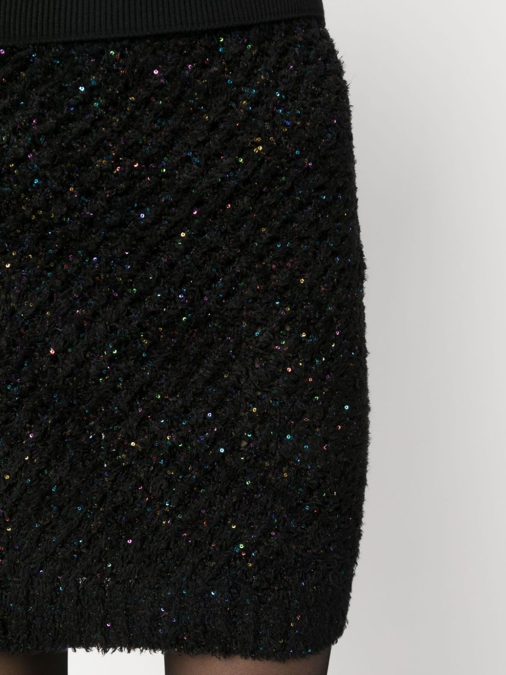 sequin-embellished high-waist miniskirt - 5