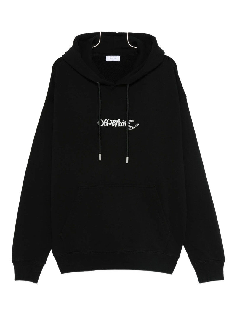 Off-white Logo-embroidered Drawstring Hoodie 1