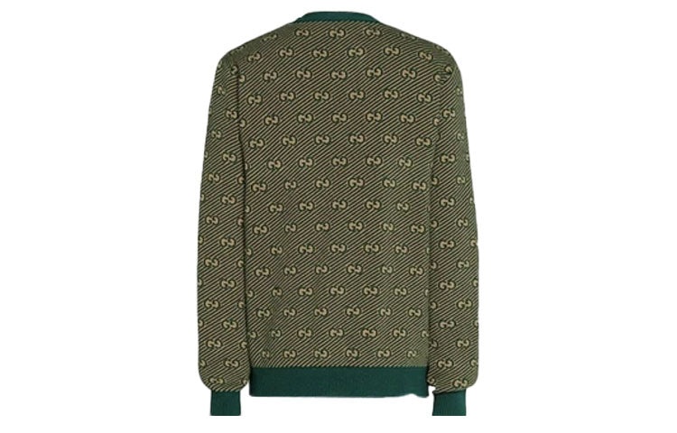 Gucci GG Striped Wool Cardigan For Men Green 630412-XKBFZ-3119 - 2