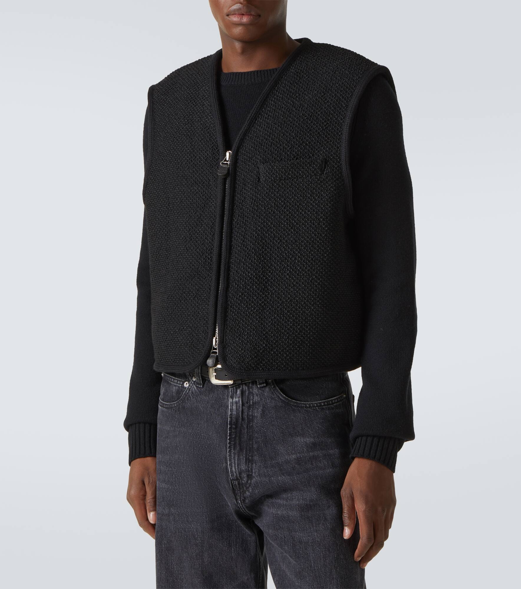 Faux shearling-lined vest - 3