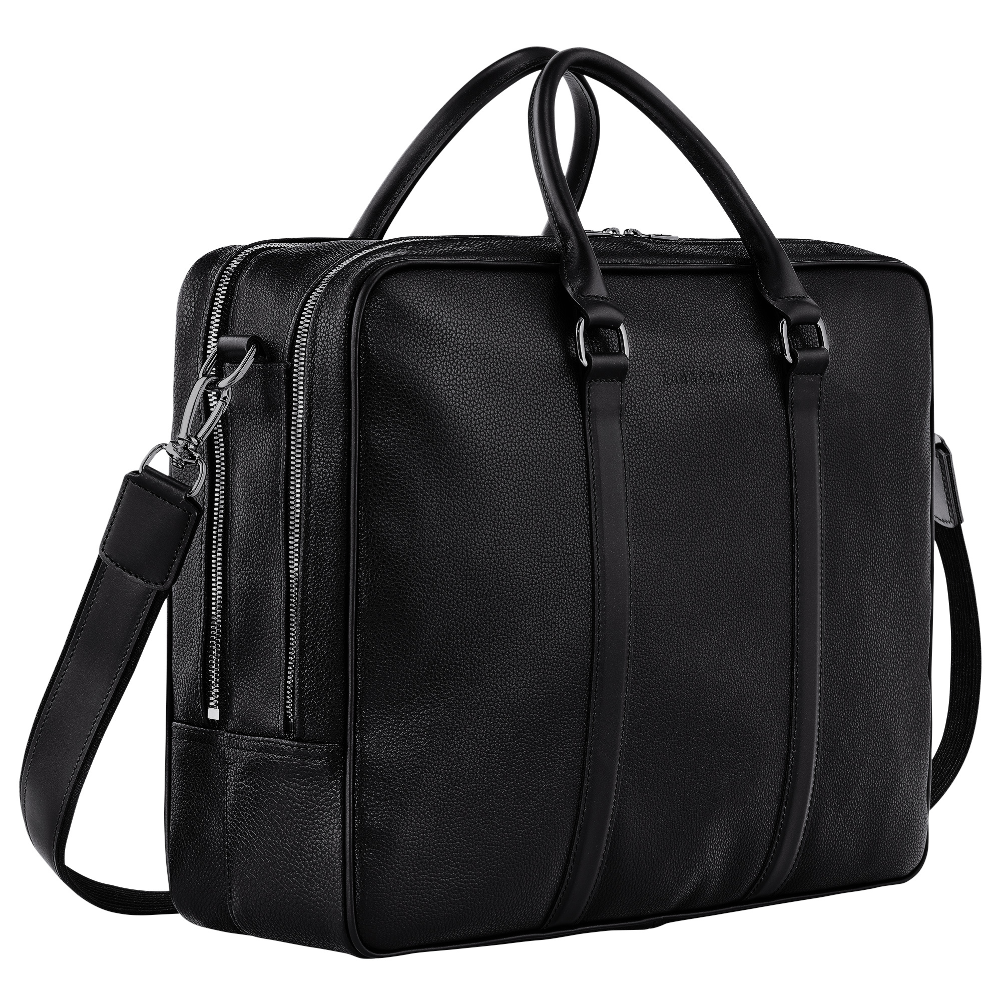 Le Foulonné L Briefcase Black - Leather - 3