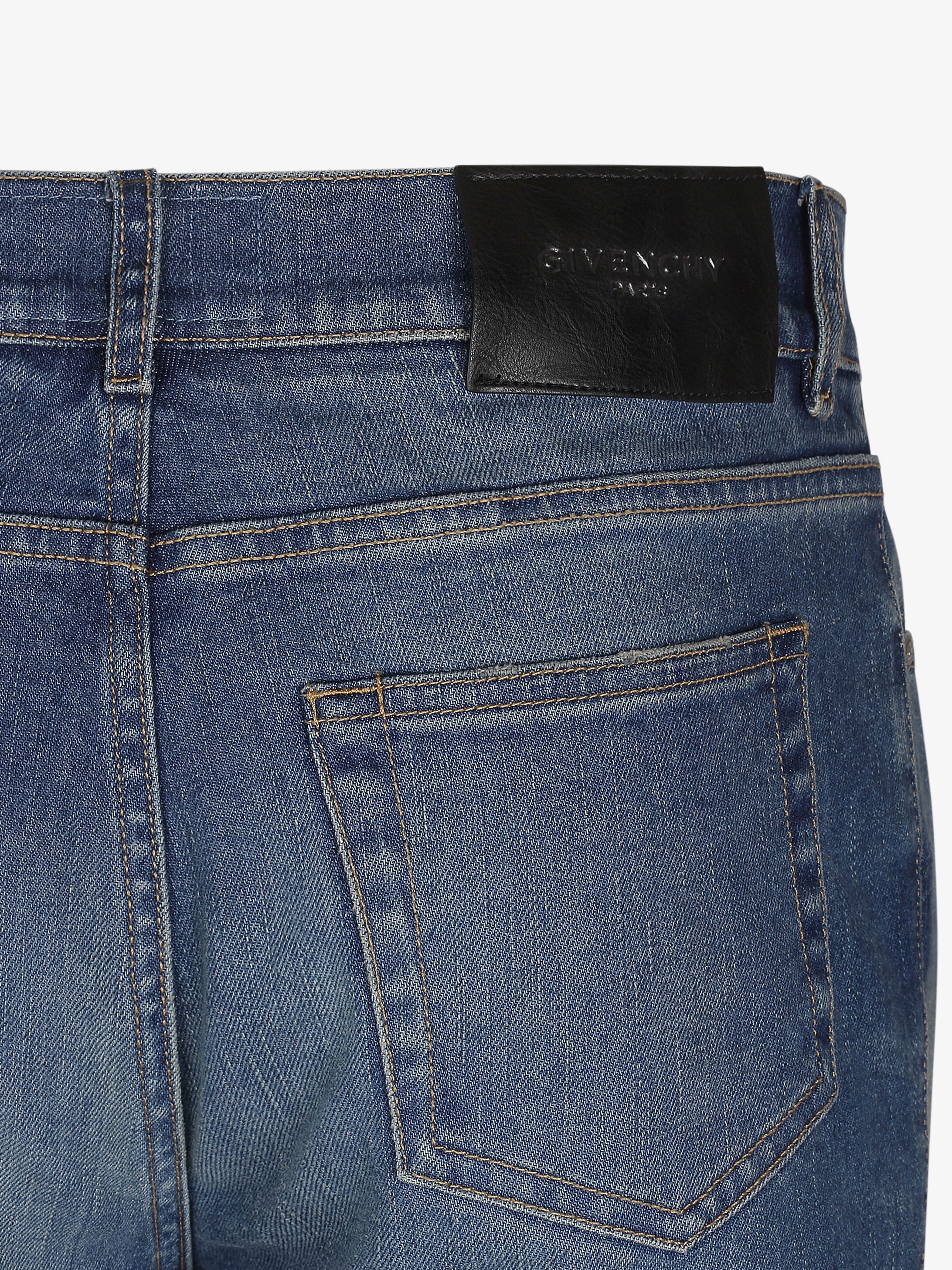 GIVENCHY PARIS slim fit jeans with stamp - 5