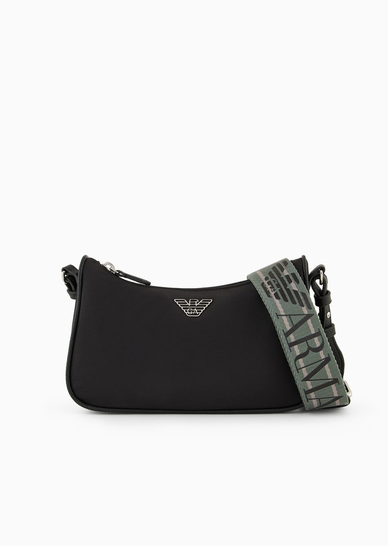 ASV recycled nylon baguette bag with eagle plaque 1