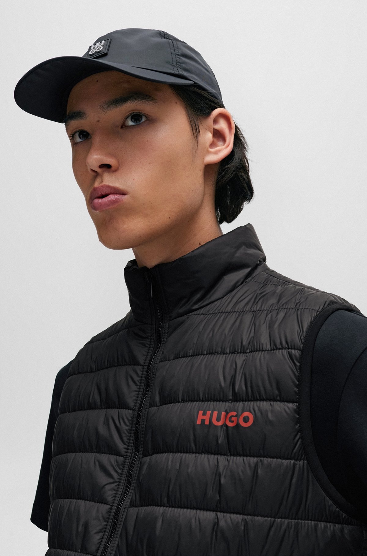 WATER-REPELLENT PADDED GILET WITH CONTRAST LOGO - 5