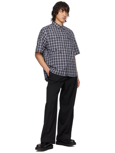 UNDERCOVER Black Check Shirt outlook